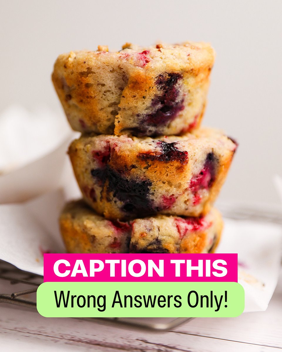 🚨 WRONG ANSWERS ONLY: TOFU BERRY MUFFIN CHALLENGE!

#CAPTIONThis image of these #veganmuffins made with Mori-Nu Silken Tofu with #wronganswers only!

Starter: ⁠
“If only we had a trench coat and a hat, we could sneak into the movies with just one ticket and pass as one adult!”