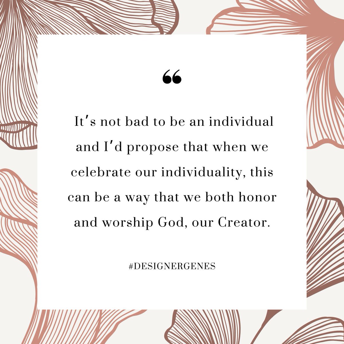 From my new blog post, 'Designer Genes'. I encourage you to go check it out now!
-
sarahbowling.org/designer-genes/
-
#Designer #God #Christian #Bible #Blog #Christianblogger