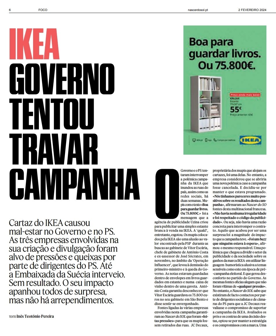 Esta merda devia encher de vergonha quem anda de bica cheia a chamar fachos a tudo o que é direita, só vem confirmar que a máquina de propaganda é muito poderosa. Orgulho na agência que não recuou!