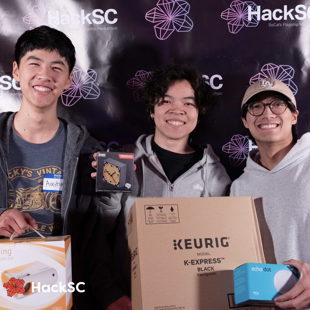 HackSC-X Energy Vertical winners Emily, Austin, Jeffrey, and Aaron took home prizes like a Keurig Coffee Maker with their app Trash Categorization that detects trash, making recycling and composting easier.

Learn more: devpost.com/software/trash…!

#hacksc #energy
