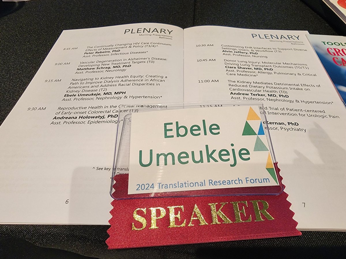 Ebele Umeukeje MD, MPH (@ebeleumeukeje) on Twitter photo Such an honor to give a plenary talk at the @EFSInsideScoop Translational Research Forum today, & hijghlight my #HealthEquity-focused research, addressing kidney dz disparities. Great line up of speakers! @drholowaty <a href="/peterrebeiro/">Peter Rebeiro, PhD, MHS</a> <a href="/AndyTerker/">Andy Terker</a> etc @VUMCKidney Such an honor to give a plenary talk at the @EFSInsideScoop Translational Research Forum today, & hijghlight my #HealthEquity-focused research, addressing kidney dz disparities. Great line up of speakers! @drholowaty <a href="/peterrebeiro/">Peter Rebeiro, PhD, MHS</a> <a href="/AndyTerker/">Andy Terker</a> etc @VUMCKidney