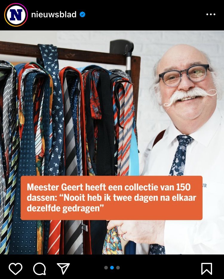 PSiebens's tweet photo. Puur mathematisch kunt ge dat met 2 dassen ook. @Nieuwsblad_be https://t.co/HfsUIGtSyl