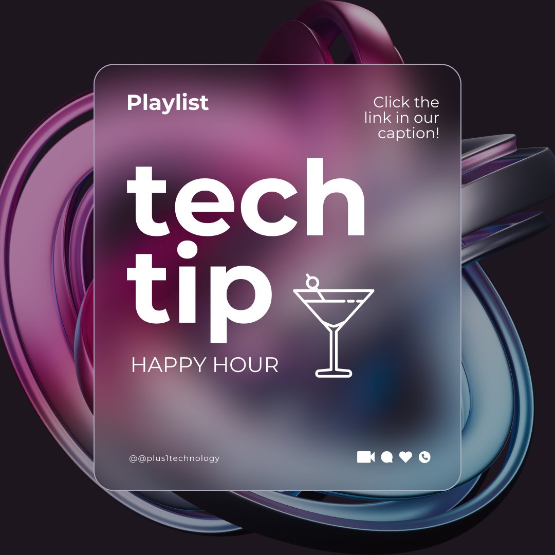 We have a series of awesome tech tip videos just for you! 

Check out our playlist here:
 hubs.li/Q02jGSQz0

Join us in raising a glass to learning and fun! 🥂📚 Cheers to the Tech Tip Happy Hour! 🎉✨

#TechTips #HappyHour #LearningIsFun #DrinkRecipes #TechSavvy