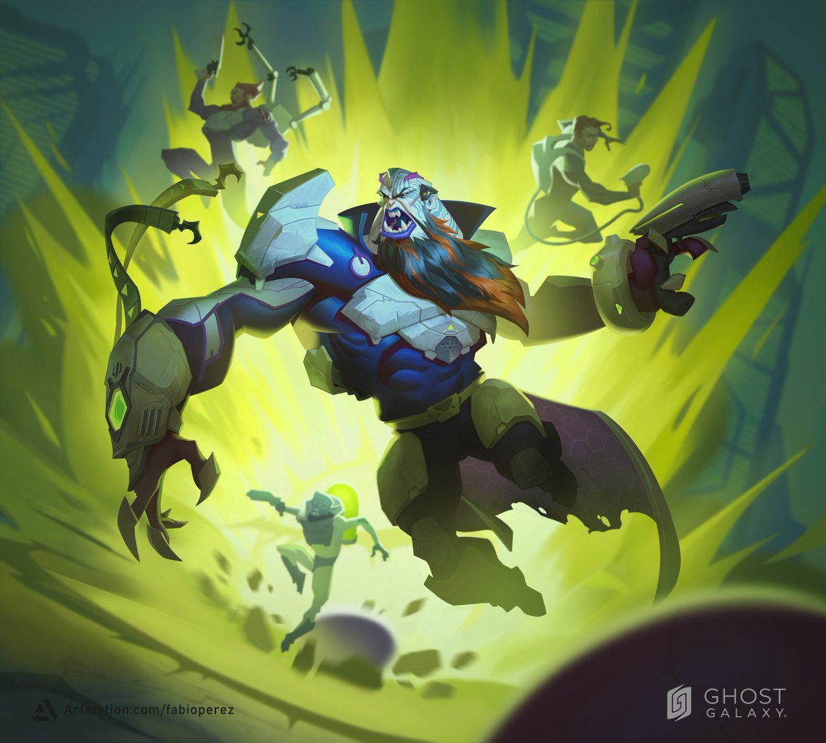 Keyforge card done for Ghost Galaxy a year ago that I had tons of fun doing it! I learned a lot trying to push my rendering skills with the help of Luke Olson and Felipe Martini, thanks guys!
artstation.com/artwork/lDvZDJ