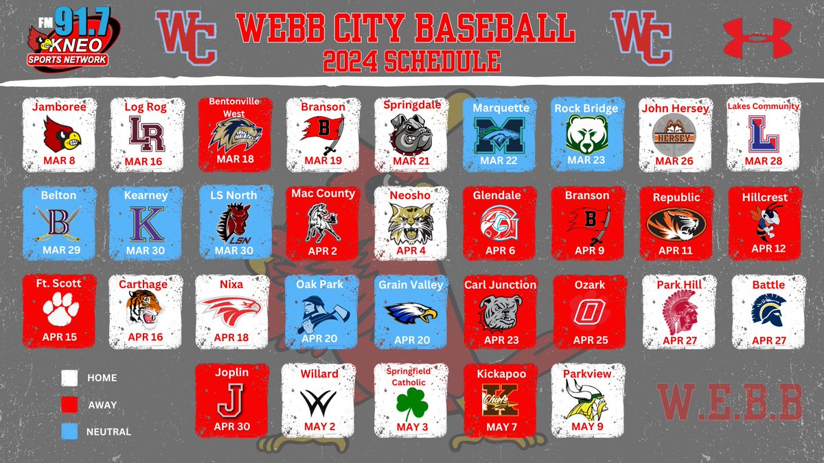 Updated Schedule. Baseball is happening soon!