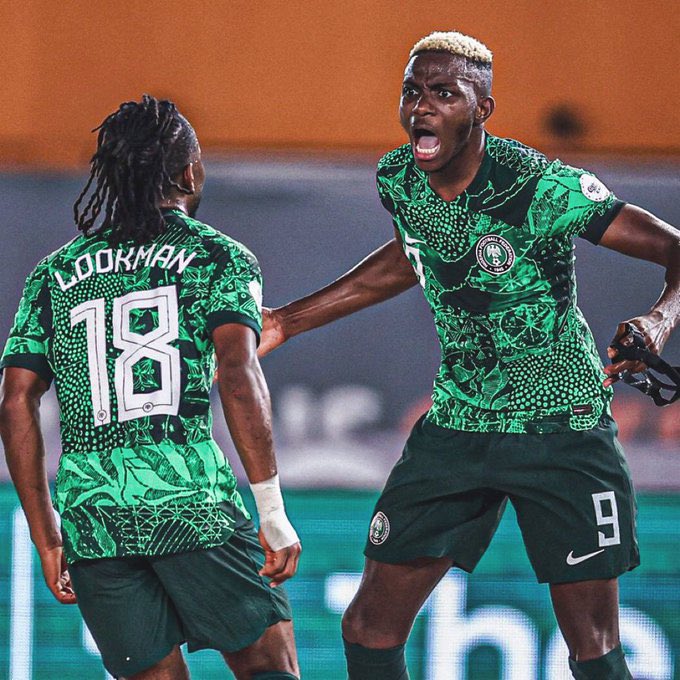 omapofficial's tweet photo. LADIES &amp; GENTLEMEN, THE EAGLE CONTINUES TO SOAR ⚽️ 🦅 
WE OFFICIALLY MADE IT TO THE AFCON SEMI-FINALSSSSSS🔥🇳🇬
 #NGAANG https://t.co/2W6Wyr26u3