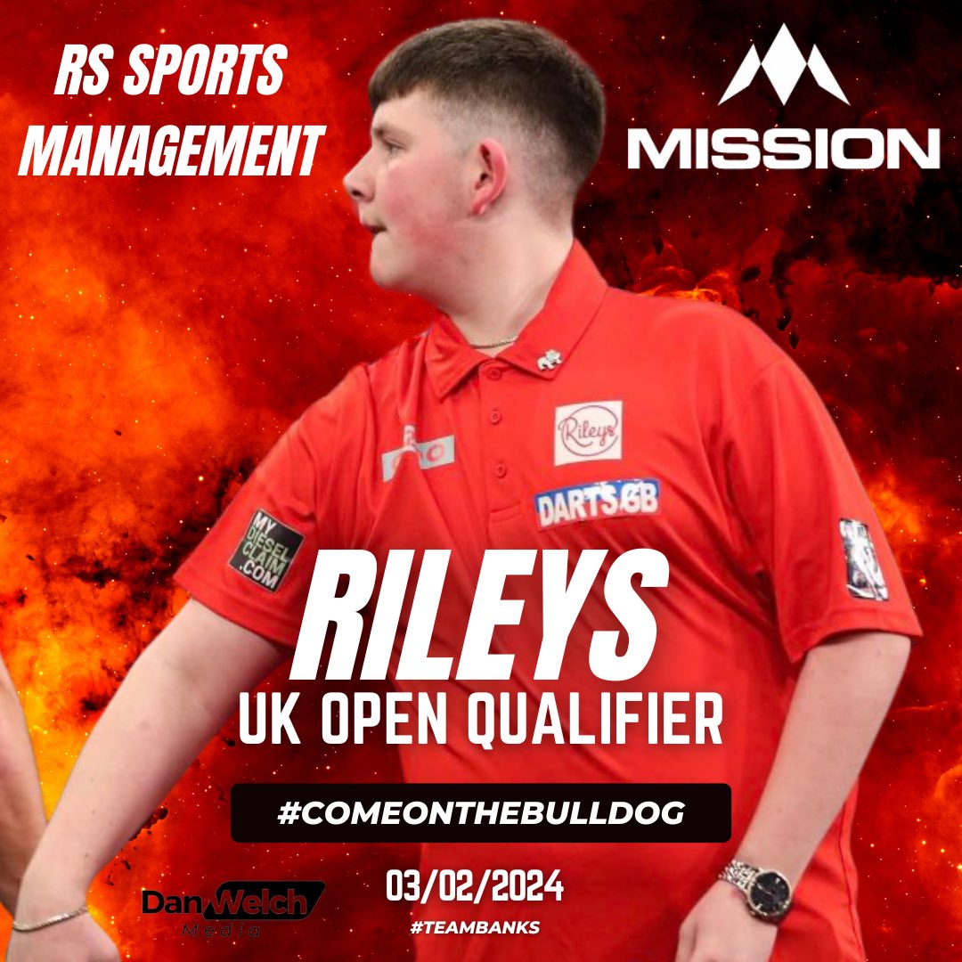 DanWMedia's tweet photo. Graphic I made for one of the Countries brightest future stars in darts. 

Love doing media work for my mate @Bulldog_Banks who plays in the Rileys Uk Open Qualifiers tomorrow.

Good luck, Thomas 💪🏻

#Graphics #GraphicDesigner #Darts #Design #Media #MediaWork https://t.co/m1pIGnetvc