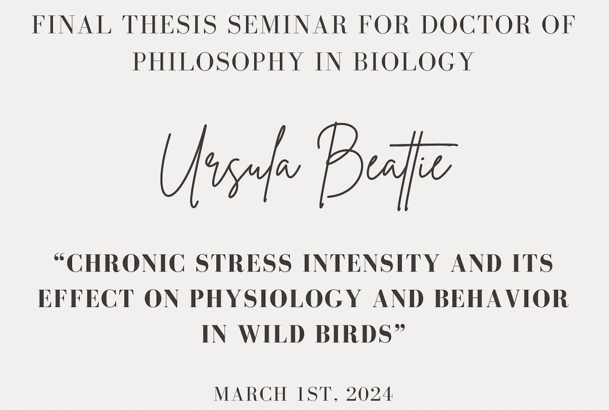 To complete her PhD, <a href="/ursulakbeattie/">Ursula Beattie, Ph.D.</a> will give one final seminar here at Tufts Biology on March 1st! DM us for room/zoom info!