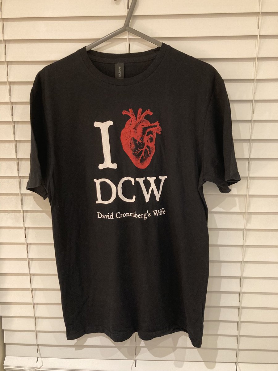 Out today! I ❤️ DCW t-Shirt in all sizes up to XL. Buy here: davidcronenbergswife.bandcamp.com/merch/limited-… #antifolk @BlangRecords