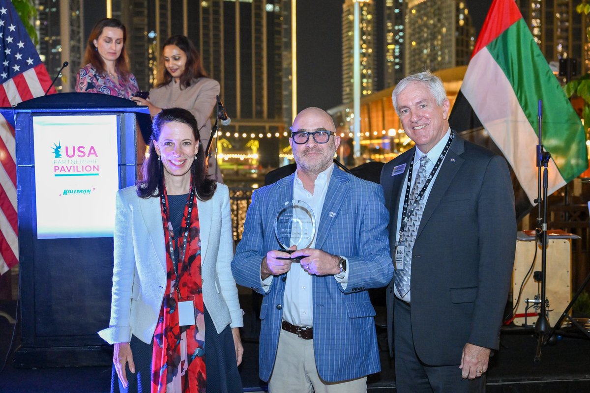 KallmanCS's tweet photo. Congratulations to @OhioDevelopment and @CedarsSinai for being selected among 200-plus #USAPartnershipPavilion exhibitors to receive ‘Best in Show’ for exceptional #boothdesigns at @Arab_Health  2024... both built by @KallmanCS! https://t.co/tNz3kFTaVa