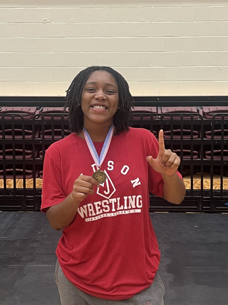 JudsonWrestling's tweet photo. Here our girls regional qualifiers!
Iliana Nichols 3rd
Maya Tubbs 3rd
Jaylah Burns 2nd
Camila Bravo 3rd
Samaria Barnett 1st
Alorah Kindred 2nd
Kayla Ranson  2nd
Monica Rojas 4th

@JudsonAthletics @JudsonISD @JISD_ATHLETICS @coachsotopop @JISDRocketPride @thefuelonline @JudsonGBB https://t.co/dMs4FhEXC9