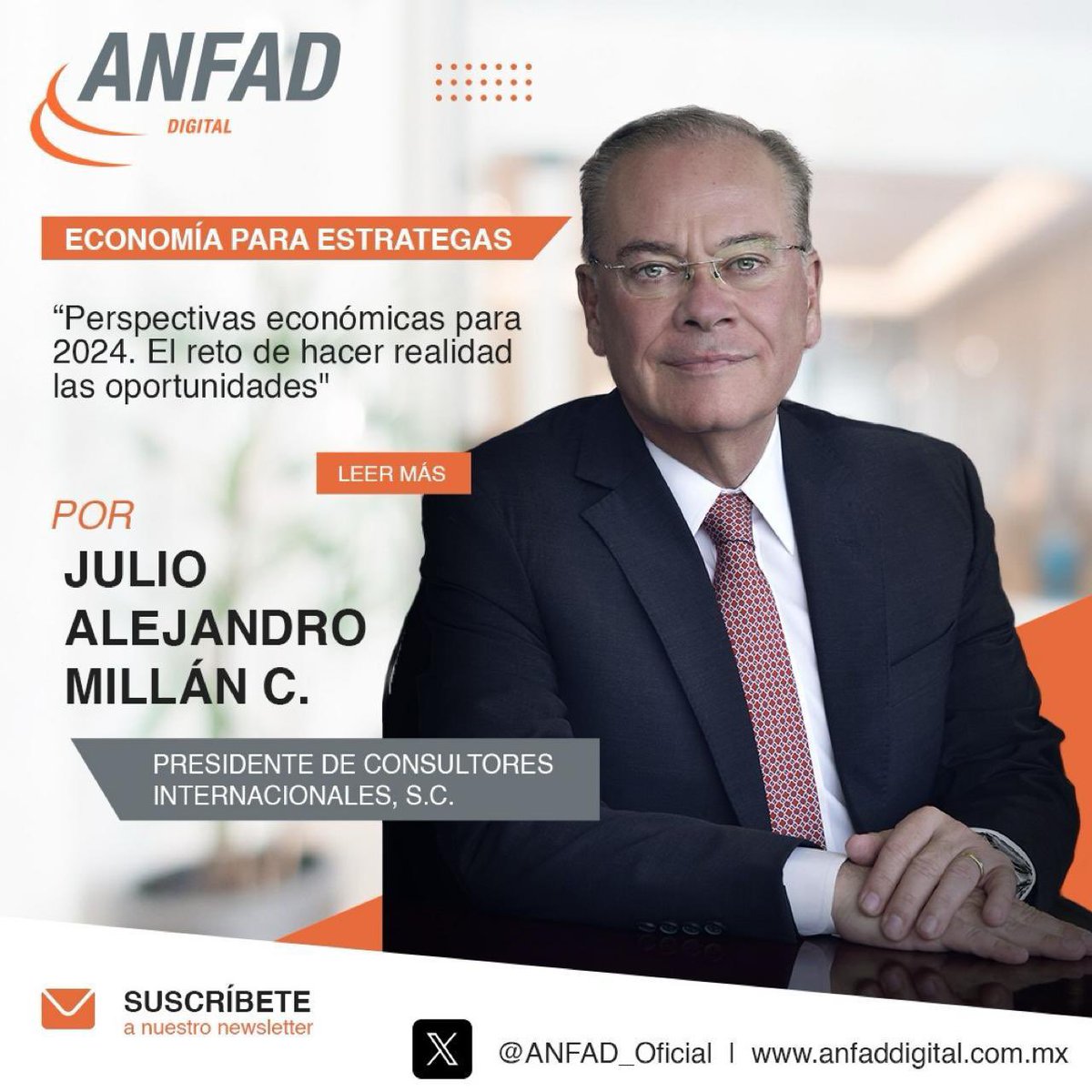 No te pierdas las 'Perspectivas económicas para 2024. El reto de hacer realidad las oportunidades' por el economista @jamillanc, presidente de @CISC_SC solo en anfaddigital.com.mx

Nota: bit.ly/3UaUFZj