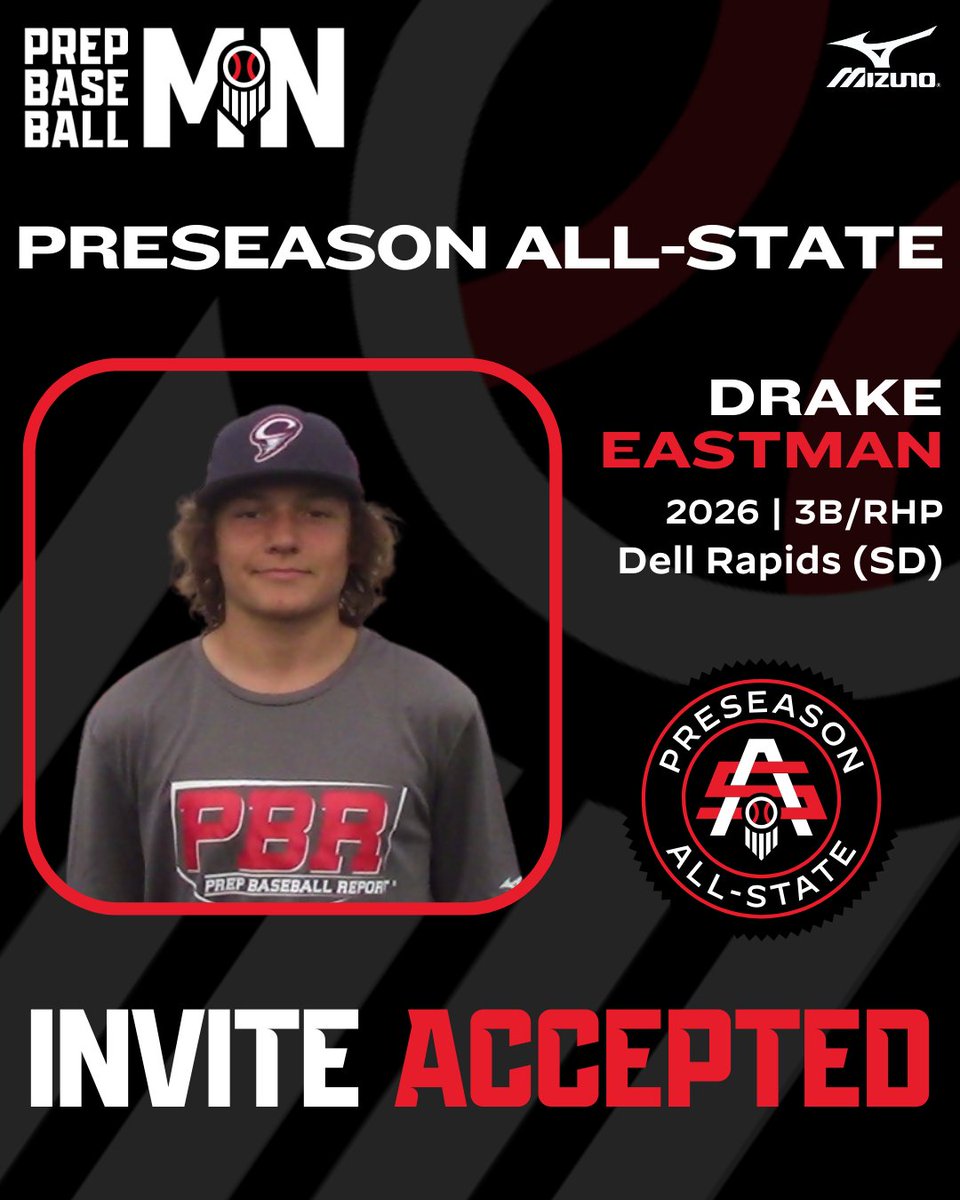 Prep Baseball Minnesota (@prepbaseballmn) on Twitter photo ๐๐๐๐ ๐๐ ๐๐ซ๐๐ฌ๐๐๐ฌ๐จ๐ง ๐๐ฅ๐ฅ-๐๐ญ๐๐ญ๐
Drake Eastman โก๏ธ ๐๐ฏ๐ท๐ช๐ต๐ฆ ๐๐ค๐ค๐ฆ๐ฑ๐ต๐ฆ๐ฅ
โ๏ธ: <a href="/DrakeEastman5/">Drake Eastman</a>
โพ: 3B/RHP
๐: 2026
๐: <a href="/DellsVarsityBSB/">Dell Rapids Varsity Baseball</a>
#MNPreseasonAS24
๐ค: loom.ly/ISR11xw ๐๐๐๐ ๐๐ ๐๐ซ๐๐ฌ๐๐๐ฌ๐จ๐ง ๐๐ฅ๐ฅ-๐๐ญ๐๐ญ๐
Drake Eastman โก๏ธ ๐๐ฏ๐ท๐ช๐ต๐ฆ ๐๐ค๐ค๐ฆ๐ฑ๐ต๐ฆ๐ฅ
โ๏ธ: <a href="/DrakeEastman5/">Drake Eastman</a>
โพ: 3B/RHP
๐: 2026
๐: <a href="/DellsVarsityBSB/">Dell Rapids Varsity Baseball</a>
#MNPreseasonAS24
๐ค: loom.ly/ISR11xw