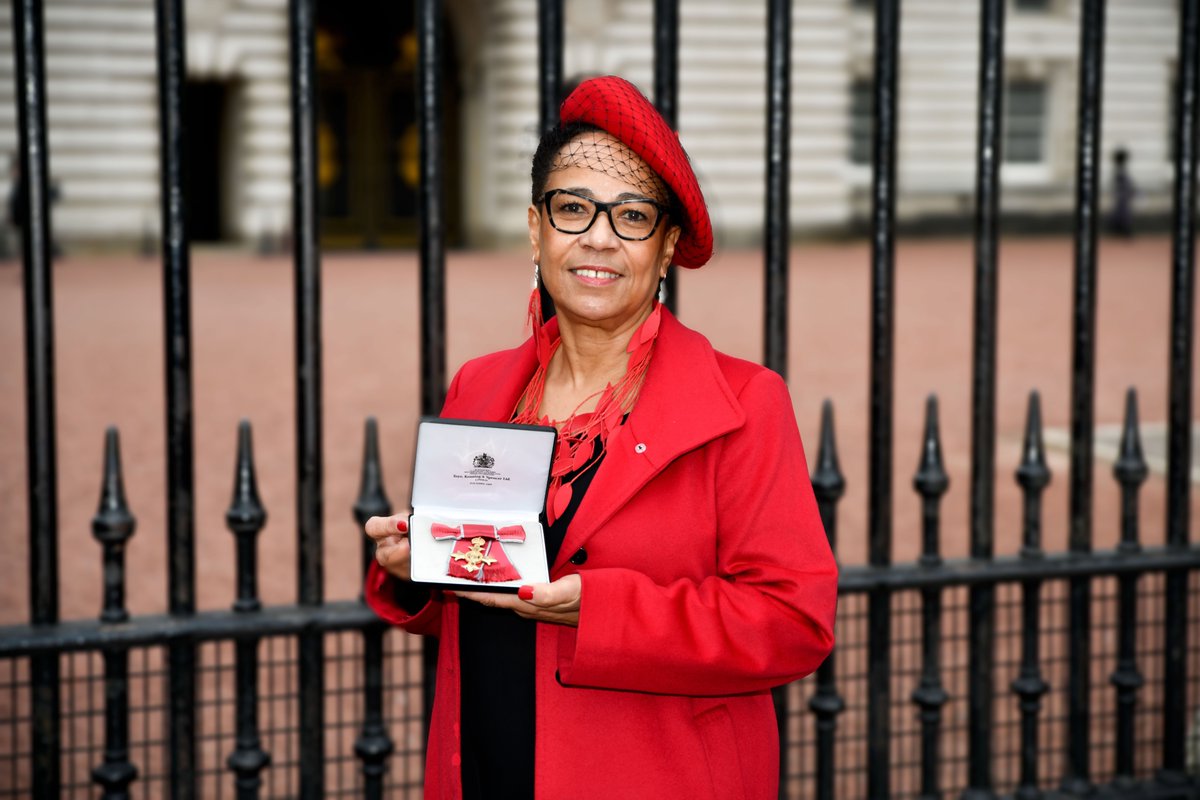 Janine Irons OBE (@janine_irons) on Twitter photo Went to Buckingham Palace this week to collect my OBE. It's been a hard slog but, oh boy, seeing the difference <a href="/Tom_Warriors/">Tomorrow's Warriors</a> makes to the lives of so many talented young musicians makes it SO worth it! Big love & thanks to all who have been part of my journey. ๐ค๐๐#IAmWarrior Went to Buckingham Palace this week to collect my OBE. It's been a hard slog but, oh boy, seeing the difference <a href="/Tom_Warriors/">Tomorrow's Warriors</a> makes to the lives of so many talented young musicians makes it SO worth it! Big love & thanks to all who have been part of my journey. ๐ค๐๐#IAmWarrior