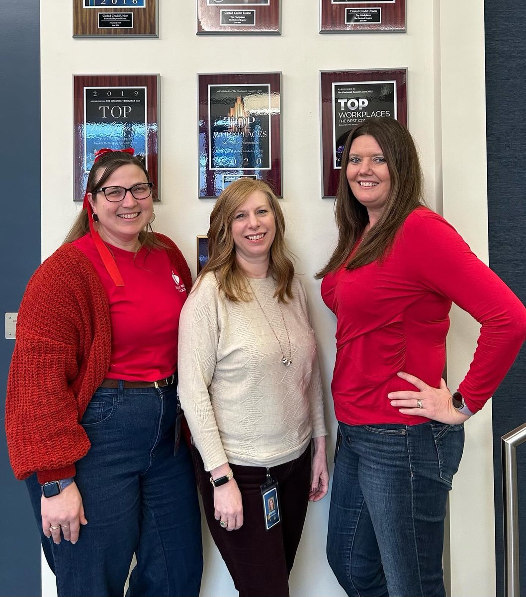 CinfedCU's tweet photo. Did you know heart disease is the leading cause of death in the United States? We’re raising awareness and celebrating American Heart Month by sporting red on National Wear Red Day!
 
We’ll be participating in @theHeartMini on March 17! #cincygored #americanheartmonth #cincinnati https://t.co/4N91AqTBjE