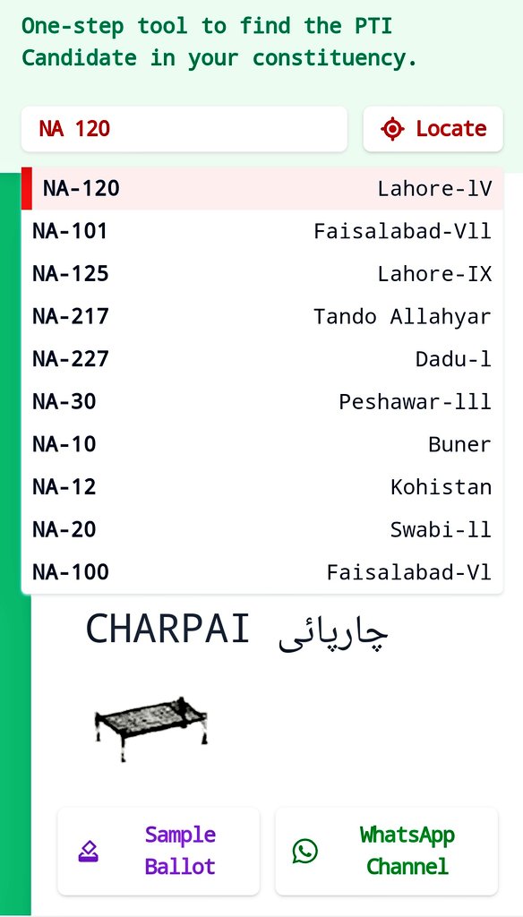 Haroon_5hahid's tweet photo. https://t.co/05tdgDVB9g
What an awesome website insafians! Share it within all your groups. This even gives you the sample ballot paper for your constituency. 

@clynergy great work!! 👏🏽👏🏽👏🏽 You're a superhero. https://t.co/cxF17L59IL