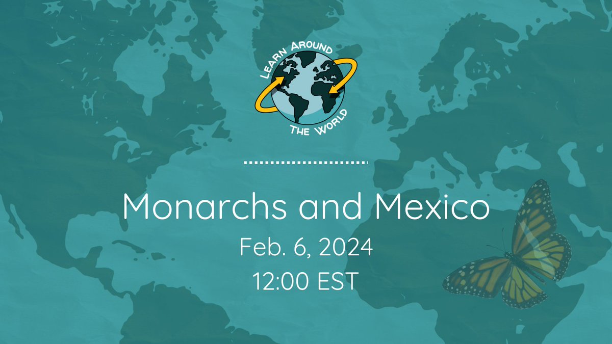 LearnAroundTheWorld (@learnatw) on Twitter photo Monarch Connections | K-5 #monarchbutterfly #virtualfieldtrip 1 of 3 next Tuesday with <a href="/learnATW/">LearnAroundTheWorld</a> <a href="/RBGCanada/">Royal Botanical Gardens</a> and <a href="/B_flyPavilion/">Butterfly Pavilion</a> Free Registration here learnaroundtheworld.org/event/monarch-… Monarch Connections | K-5 #monarchbutterfly #virtualfieldtrip 1 of 3 next Tuesday with <a href="/learnATW/">LearnAroundTheWorld</a> <a href="/RBGCanada/">Royal Botanical Gardens</a> and <a href="/B_flyPavilion/">Butterfly Pavilion</a> Free Registration here learnaroundtheworld.org/event/monarch-…