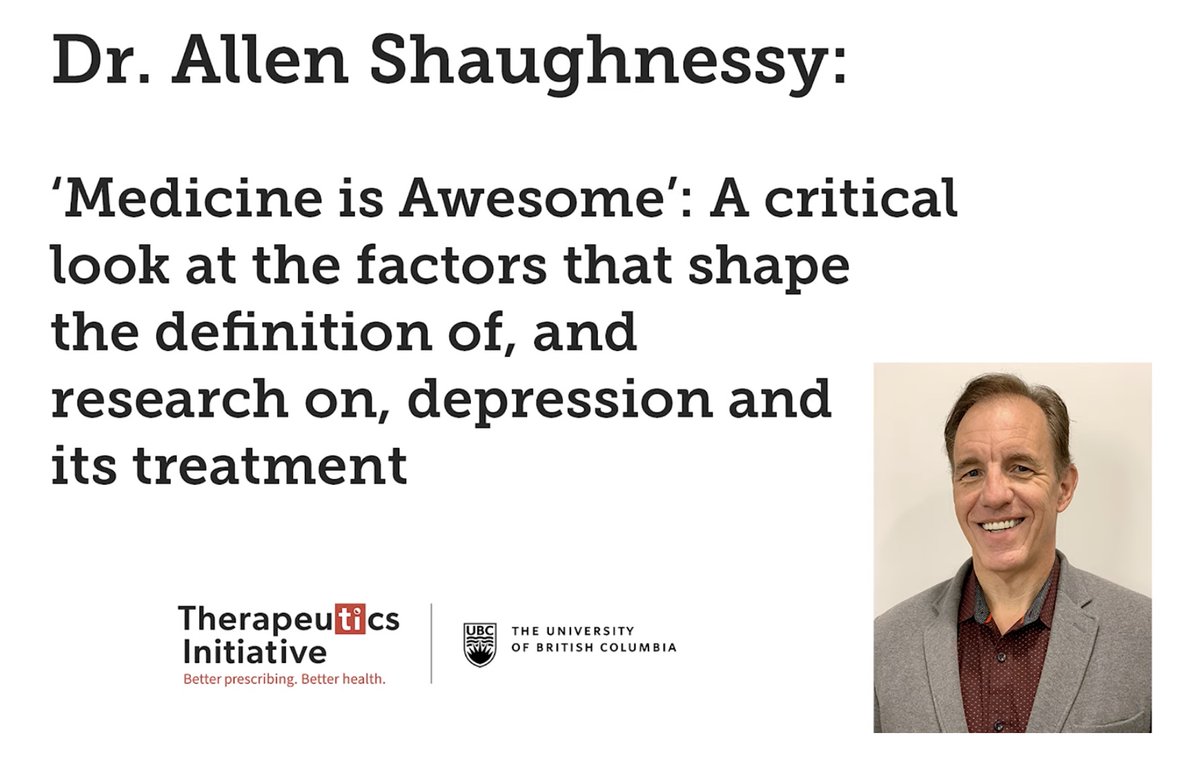 Missed our 'Medicine is Awesome' TI #BestEvidence webinar?   

👉🏼Watch the recording: bit.ly/3tBy2z7 
Speaker: Dr. Allen Shaughnessy @Info_Mastery

#MedEd #CME #antidepressants #FOAMed #mentalhealth #depression #deprescribing