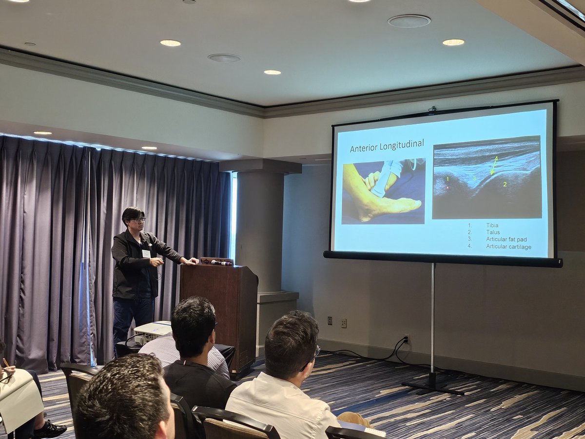 USSONAR_Rh's tweet photo. USSONAR faculty @HowardYangMD  from @UCLAHealth presenting anatomy, sonoanatomy &amp; sonopathology of the ankle &amp; foot  #ultrasound #POCUS #medtwitter #meded #Rheumatology https://t.co/XV6gDKYQxz