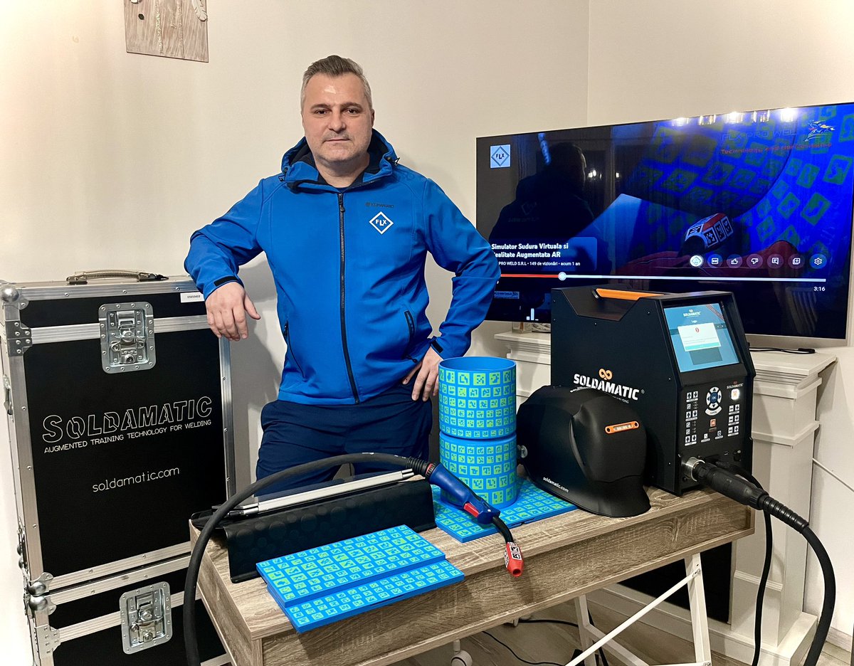 FlxProWeldSL's tweet photo. https://t.co/bUUqaqJk2D 

#SuduraVirtuala #FlxProWeld #Soldamatic #Seabery #Sudura #AugmentedReality #AR #Welding #innovation #formation #Smart #Industry5_0 #Welders https://t.co/T51p1igz4C
