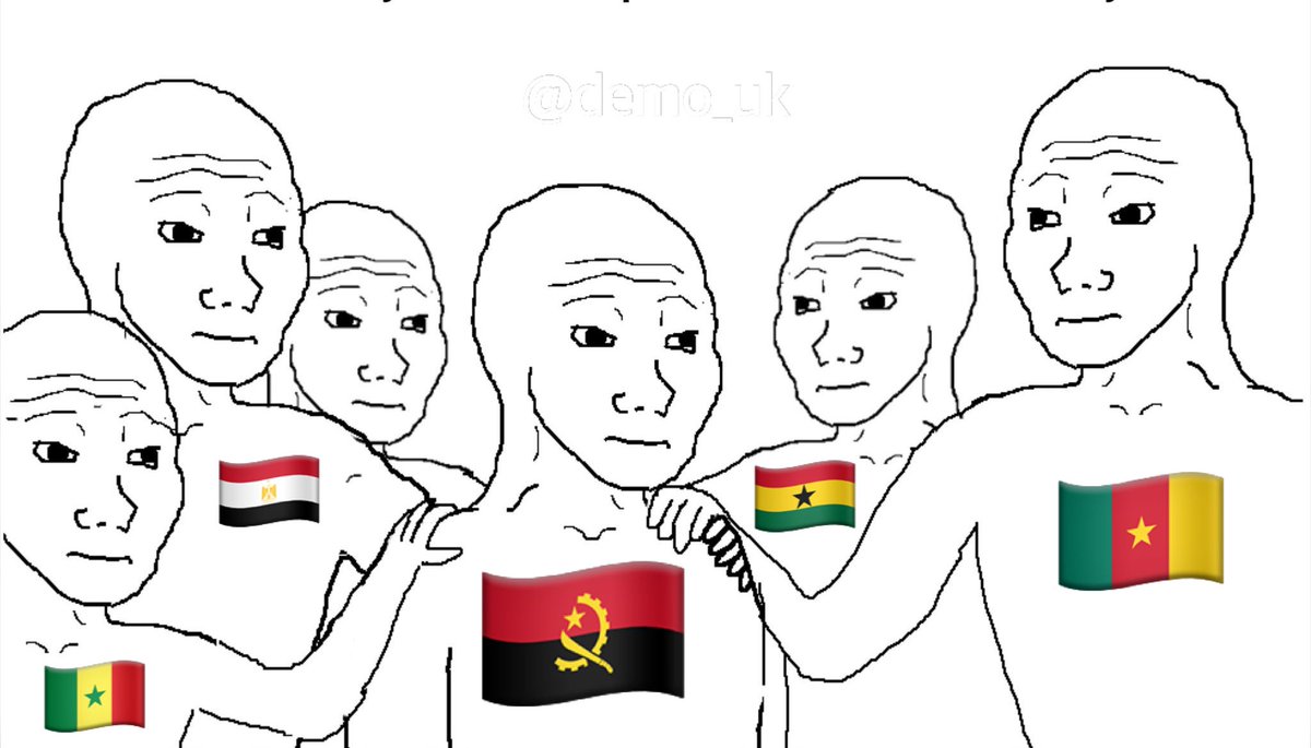DemoOfUK's tweet photo. Ghana, Cameroon and co welcoming Angola back home… 😂😂😂 #AFCON #AFCON2024 https://t.co/H2byu6zU59