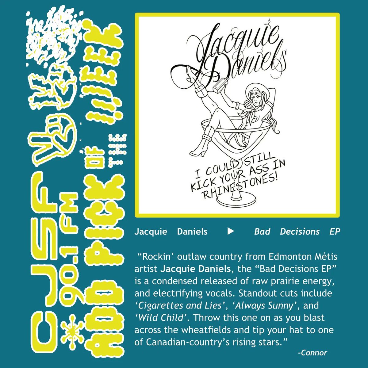 CJSF's tweet image. And now, we start off the month of February with some of our #LatestListens from the past couple of weeks, ft. our newest #CJSFPicks, @DougBielmeier&apos;s &quot;Music for Billionaires&quot; + Jacquie Daniel&apos;s &quot;Bad Decisions EP...&quot;