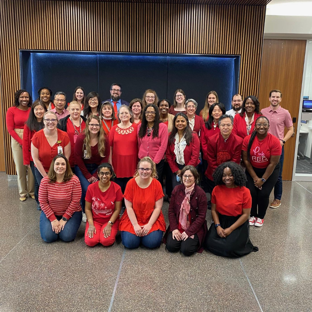 We’re wearing red today in support of American Heart Month! ♥️ Pharmacists play a major role in helping reduce the risk for heart disease and stroke through patient education and chronic disease management. Go red! #HSCGoesRed #AmericanHeartMonth #hearthealth #pharmacist