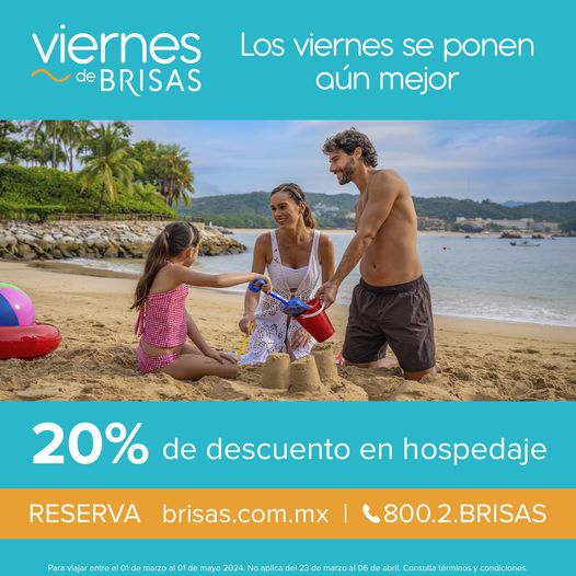 #SoloHoy Aprovecha nuestra venta especial y ven a vivir una extraordinaria estancia en Huatulco. Reserva en nuestro sitio web: bit.ly/2TPRvKD o al 800.227.47.27 Aplica para estancias entre el 01 de marzo y el 01 de mayo de 2024, excepto del 23 de marzo al 06 de abril.
