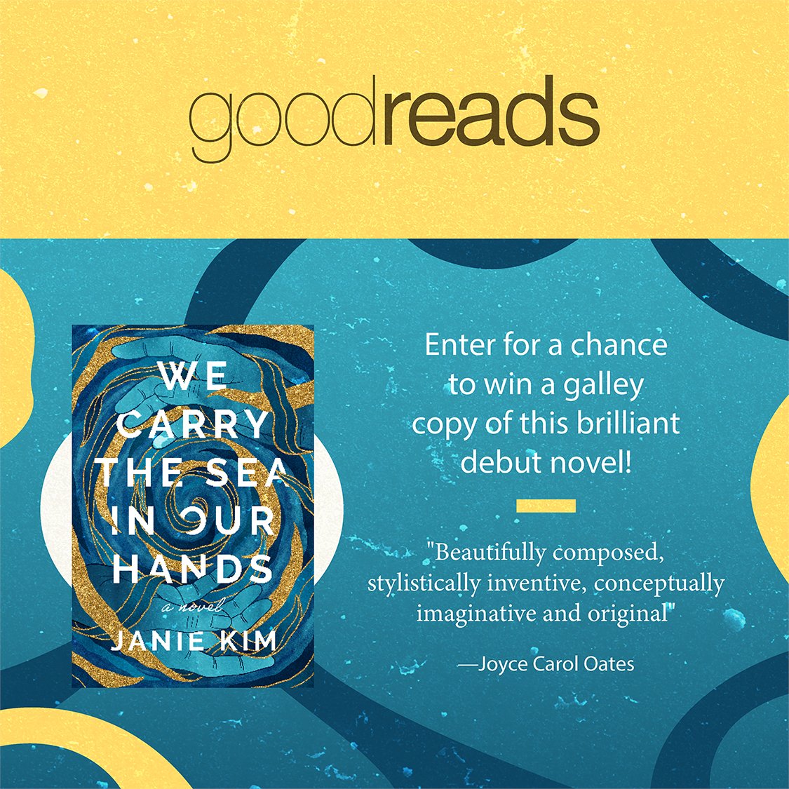 📣Giveaway alert! You have until February 18 to enter on Goodreads for the chance to win a copy of 🌊WE CARRY THE SEA IN OUR HANDS🌊 by @janiekim_! loom.ly/b9igLJU