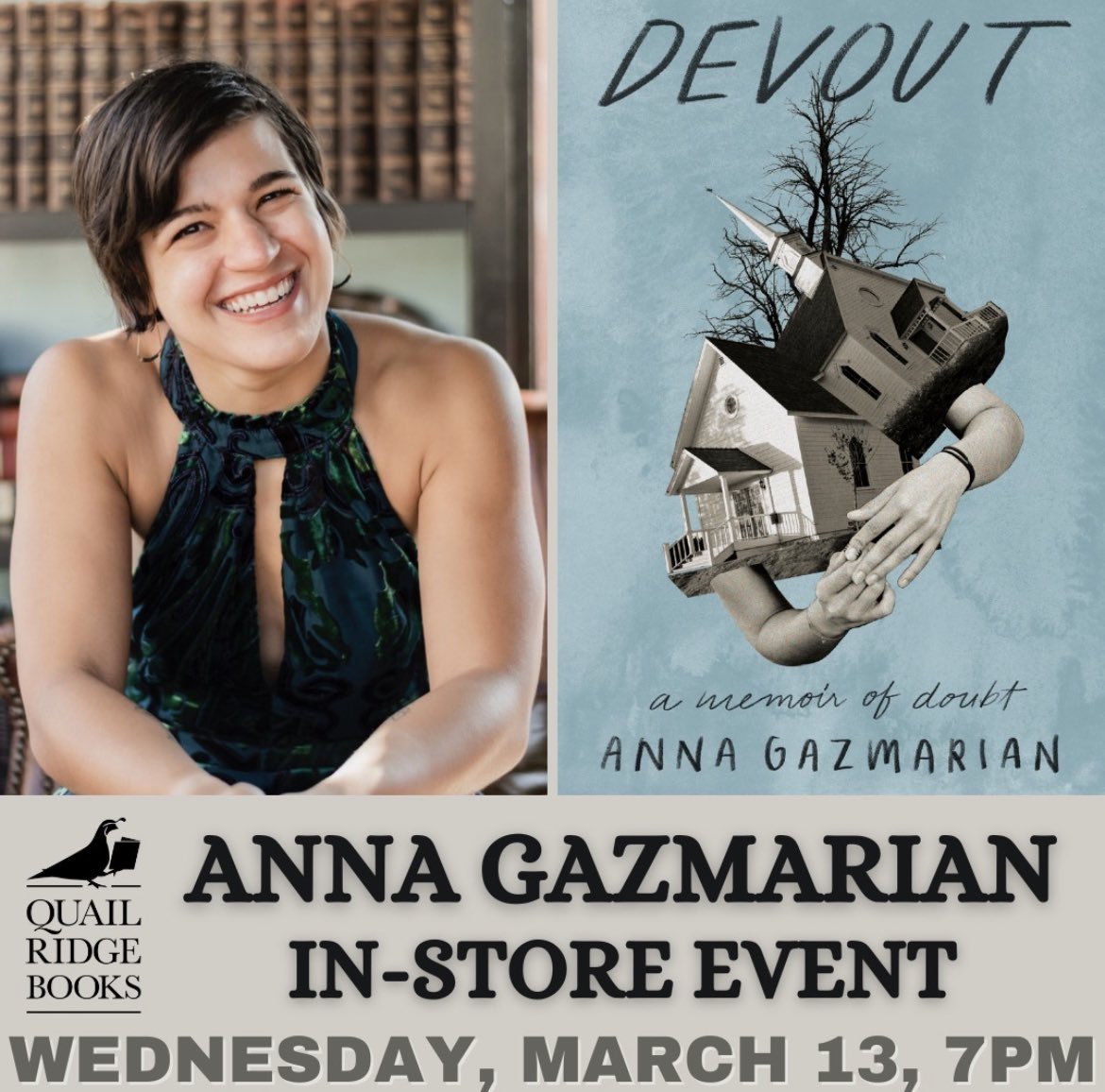 Join me for my launch event. The best part is that @quailridgebooks is minutes away from where I lived as a college dropout and where I burned a hole in the porch while setting my journals on fire. It was there that I decided to write a book. Full circle baby.