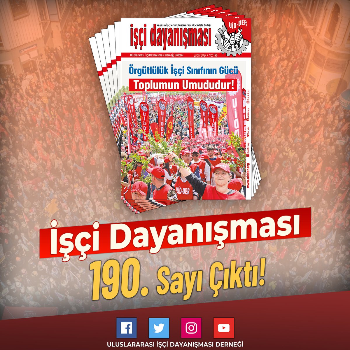 İşçi Dayanışması 190. Sayı Çıktı!
uidder.org/sites/uid7/fil…

#İşçiDayanışması #Grev #Direniş #işçihakları #EmekçiKadın #EmekçiGençlik #işçihareketi #Filistin #Gazze #EmperyalistSavaş #dayanışma #işçisınıfı #sınıfhareketi #JonesAna #MESS #Metalişçileri #sendika #AsgariÜcret #adalet…