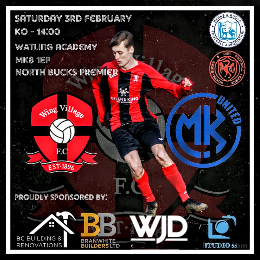 Tomorrow we are in North Bucks Premier action again as we travel to top of the table <a href="/MKUnited1st/">MK United Football Club</a> 

All travelling support is greatly appreciated!

Come on boys!

#upthewing