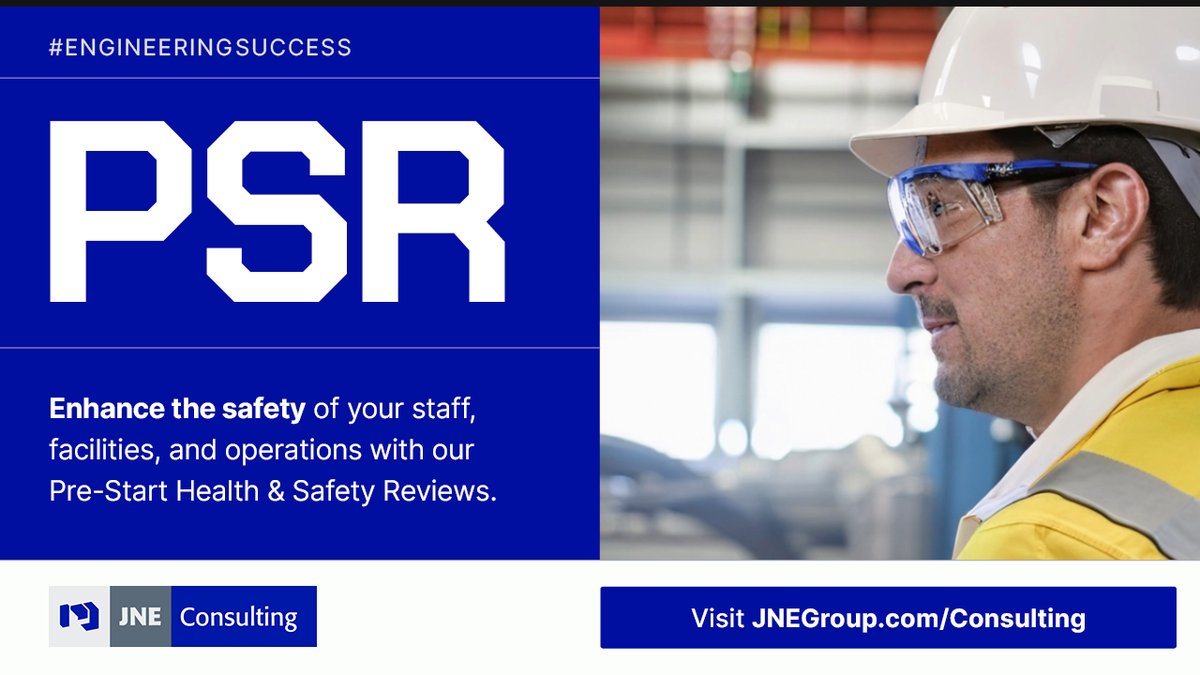 Our team provides Pre-Start Health and Safety (PSR/PSHSR) services to help you comply with industry regulations and ensure the safety of your employees. Contact us today to identify potential hazards in your equipment and processes: info@jnegroup.com 
lnkd.in/eD395ia6