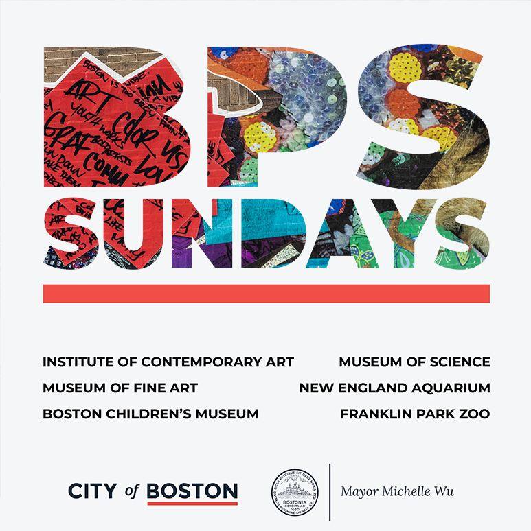City of Boston (@cityofboston) on Twitter photo Announcing: <a href="/BostonSchools/">BostonPublicSchools</a> students and their families can visit <a href="/mfaboston/">Museum of Fine Arts, Boston</a>, <a href="/NEAQ/">New England Aquarium</a>, <a href="/museumofscience/">Museum of Science</a>, <a href="/BosChildMuseum/">Boston Children's Museum</a>, <a href="/zoonewengland/">Zoo New England</a>, and <a href="/ICAinBOSTON/">ICA/Boston</a> for free on the first and second Sundays of each month! BPS Sundays starts this Sunday, February 4.
boston.gov/BPS-sundays Announcing: <a href="/BostonSchools/">BostonPublicSchools</a> students and their families can visit <a href="/mfaboston/">Museum of Fine Arts, Boston</a>, <a href="/NEAQ/">New England Aquarium</a>, <a href="/museumofscience/">Museum of Science</a>, <a href="/BosChildMuseum/">Boston Children's Museum</a>, <a href="/zoonewengland/">Zoo New England</a>, and <a href="/ICAinBOSTON/">ICA/Boston</a> for free on the first and second Sundays of each month! BPS Sundays starts this Sunday, February 4.
boston.gov/BPS-sundays