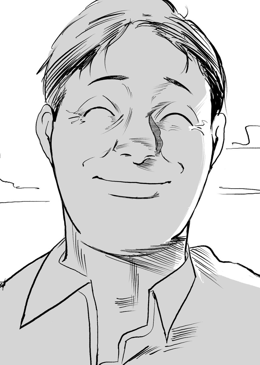 本家、普段描いてる先生、似顔絵を参考に描いた先生、現実的視点から見た先生で描き分けてみる。 