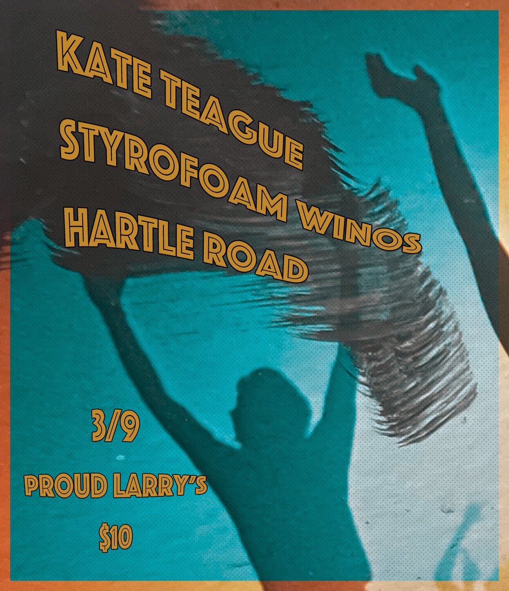 Sat 3/9! 💥 We've got an amazing triple bill with <a href="/kateeeague/">Kate Teague</a>, @styrofoamwinos and <a href="/HartleRoadBand/">Hartle Road</a>.

Tickets are on sale now: seetickets.us/event/kate-tea…