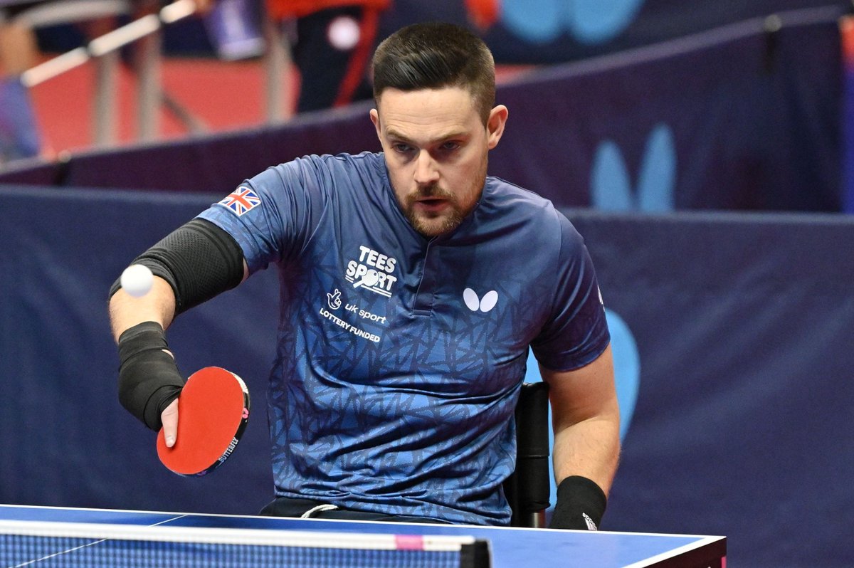 BritishParaTT's tweet photo. MS2 Final
good effort from @ChrisRyanCJR in his 1st final &amp; he will take silver after 3-1 loss to World#5 Bustamante Flores CHI 🥈🇬🇧👏👏 https://t.co/ZtfxPiHWmU