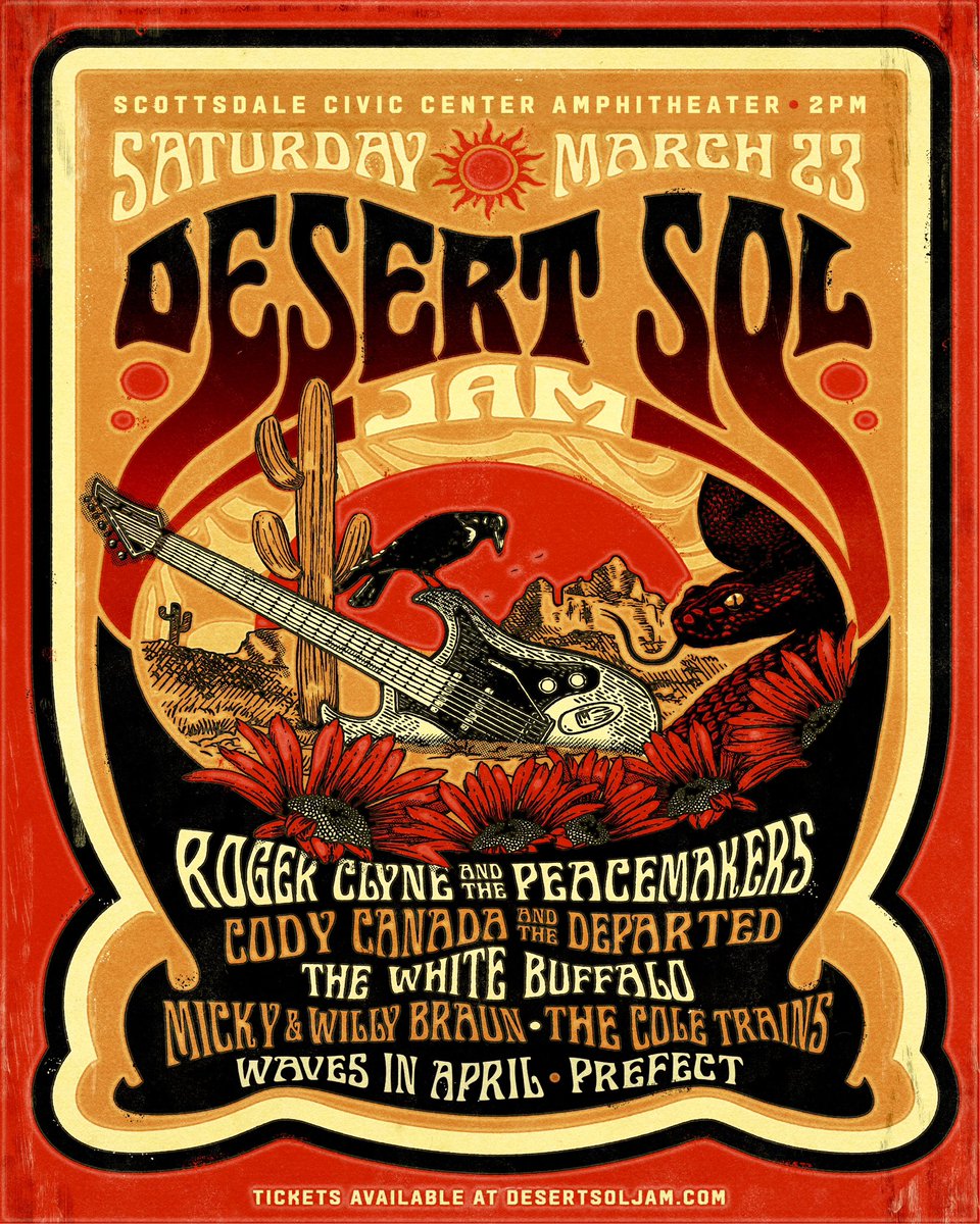 We’ll be performing at Desert Sol Jam in Scottsdale, Arizona on Saturday, March 23rd. Click the link in bio to grab your tix. #thewhitebuffalo