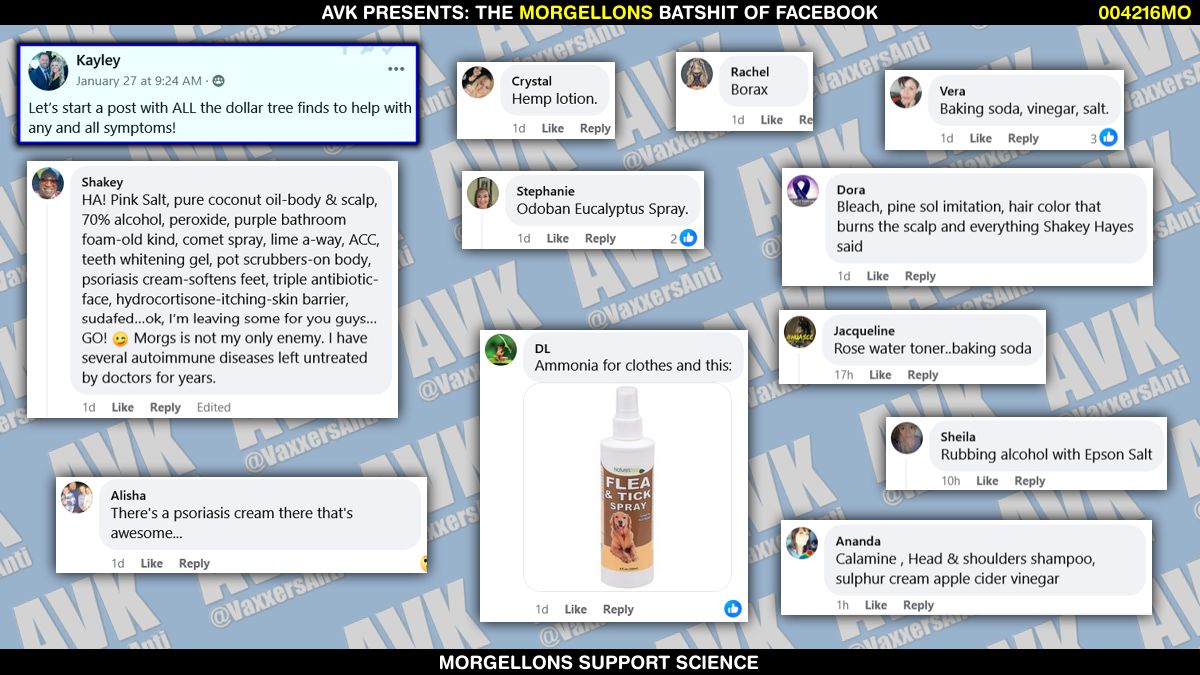 VaxxersAnti's tweet image. Morgellons: A devious, malevolent &amp;amp; perfectly engineered, man made disease that is completely incurable... unless you can scrape up a buck and a ride to the dollar store.

#morgellons