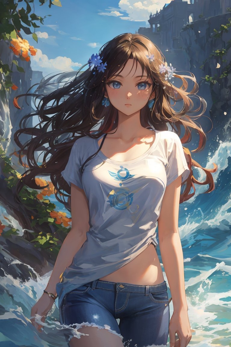 @icreatelife Turbulent waters 💙🌟🔥😸 
#imageoftheweek #aiart #anime #animegirl