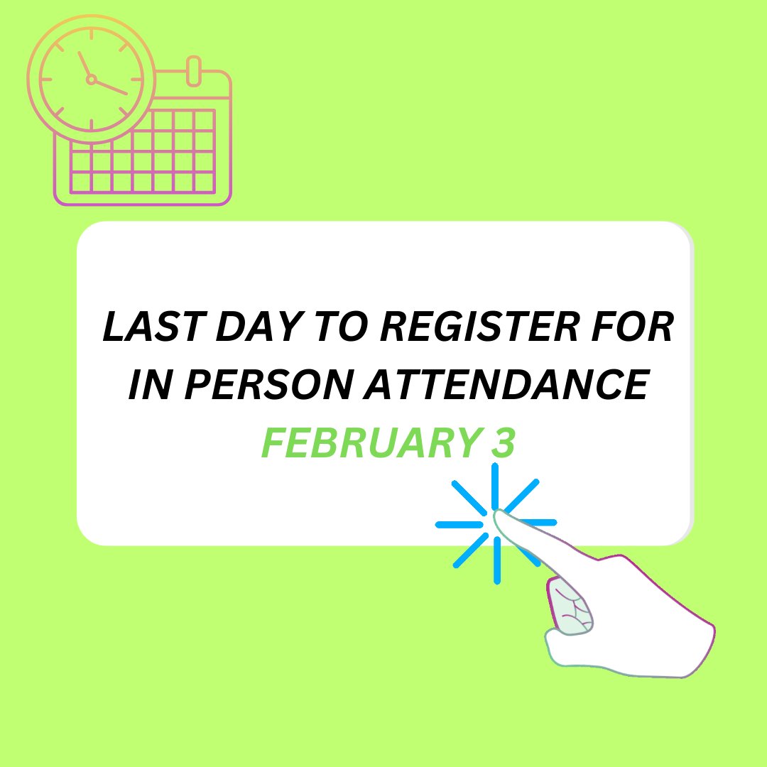 REGISTER NOW for the February Mini-Conference! Last day is TOMORROW for in person attendance: bit.ly/3tDmpv7