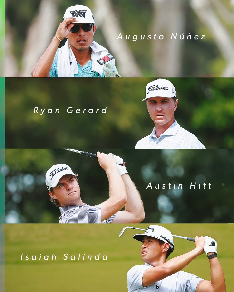 Korn Ferry Tour (@kornferrytour) on Twitter photo Four-way tie for the lead as play is suspended in R2 <a href="/ClubGolfPanama/">Club Golf de Panamá</a> 📊
T1. <a href="/AugustoNGolf/">Augusto Nuñez</a> (-5)
T1. Ryan Gerard
T1. <a href="/AustinHitt1/">Austin Hitt</a>
T1. <a href="/isaiah_salinda/">Isaiah Salinda</a>
5. Ross Steelman (-4)
View the full leaderboard: pgatour.com/korn-ferry-tou… Four-way tie for the lead as play is suspended in R2 <a href="/ClubGolfPanama/">Club Golf de Panamá</a> 📊
T1. <a href="/AugustoNGolf/">Augusto Nuñez</a> (-5)
T1. Ryan Gerard
T1. <a href="/AustinHitt1/">Austin Hitt</a>
T1. <a href="/isaiah_salinda/">Isaiah Salinda</a>
5. Ross Steelman (-4)
View the full leaderboard: pgatour.com/korn-ferry-tou…