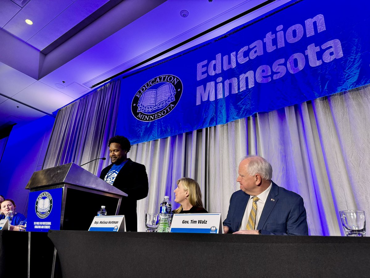 EducationMN's tweet image. With lowball offers from districts and misinformation about historic funding at the bargaining table, 2023 MN Teacher of the Year Michael Houston asks state leaders to support proposals tying state $$ to educator pay and benefits. "All educators are worth more!" #mnleg #edmnvotes