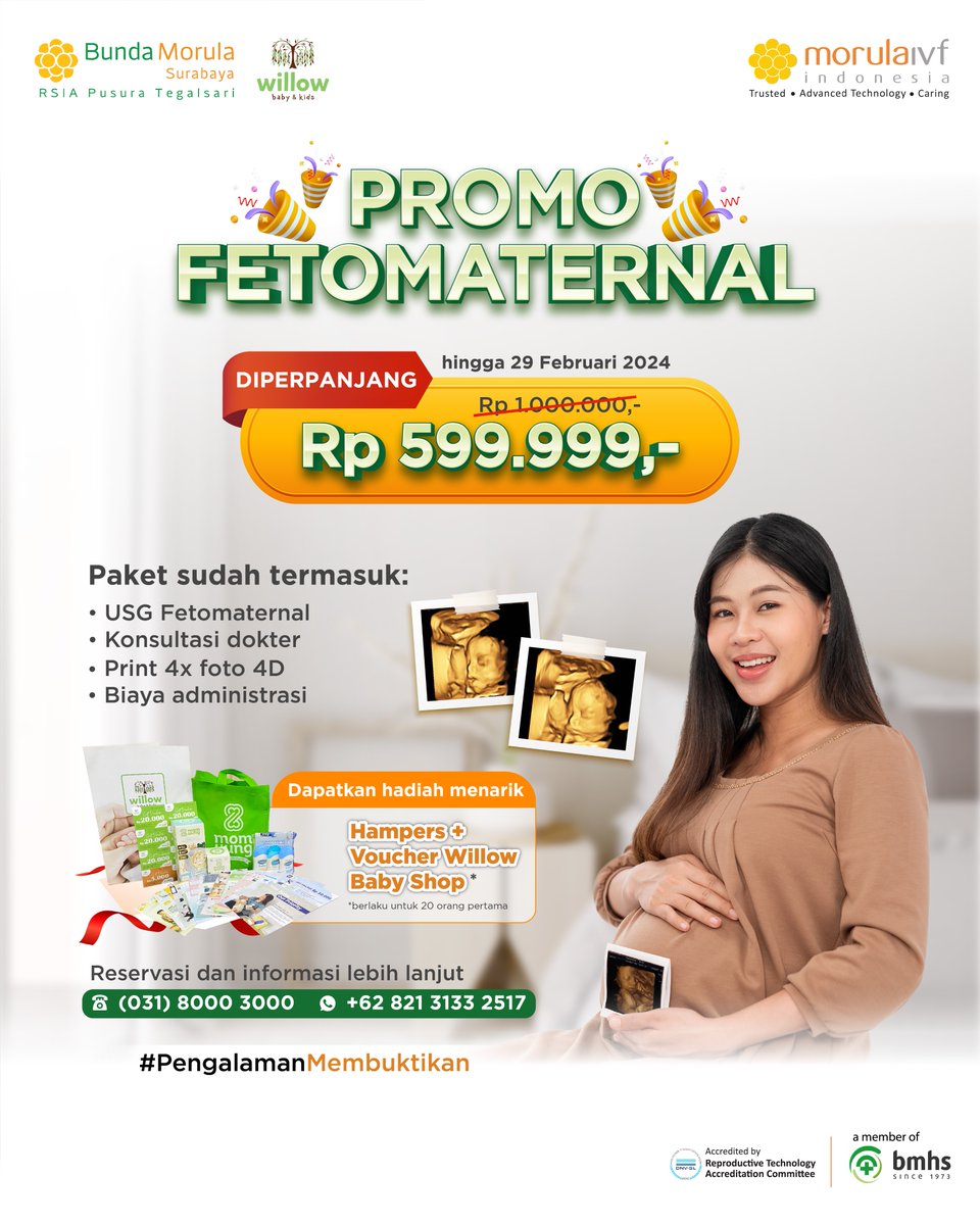 🎉𝗣𝗿𝗼𝗺𝗼 𝗙𝗲𝘁𝗼𝗺𝗮𝘁𝗲𝗿𝗻𝗮𝗹 𝗗𝗶𝗽𝗲𝗿𝗽𝗮𝗻𝗷𝗮𝗻𝗴!🎉

- 𝗨𝗦𝗚 𝗙𝗲𝘁𝗼𝗺𝗮𝘁𝗲𝗿𝗻𝗮𝗹🤰
- ⁠𝗞𝗼𝗻𝘀𝘂𝗹𝘁𝗮𝘀𝗶 𝗱𝗼𝗸𝘁𝗲𝗿👩‍⚕️
- ⁠𝗣𝗿𝗶𝗻𝘁 𝟰𝘅 𝗳𝗼𝘁𝗼 𝟰𝗗📸
- ⁠𝗕𝗶𝗮𝘆𝗮 𝗮𝗱𝗺𝗶𝗻𝗶𝘀𝘁𝗿𝗮𝘀𝗶💼

#drBettiHariani #Promo #Fetomaternal