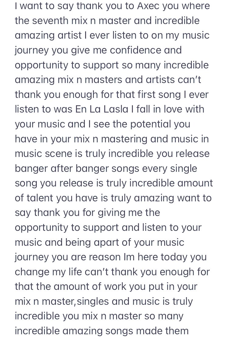 TyreecePowell13's tweet image. Next thank you post is to seventh mix n master artist and incredible amazing artist I ever listen to and reason I begin my music journey thank you for everything and you done in music scene @itsAXEC