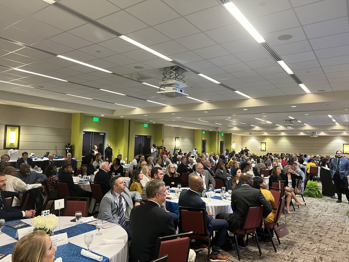 We have a full house for our In The Blue Athletic Fundraiser tonight at the MGCCC Hospitality and Resort Management Center.  We’re recognizing our Athletic Hall of Fame inductees and our athletic sponsors. #GoBig #GoGulfCoast
