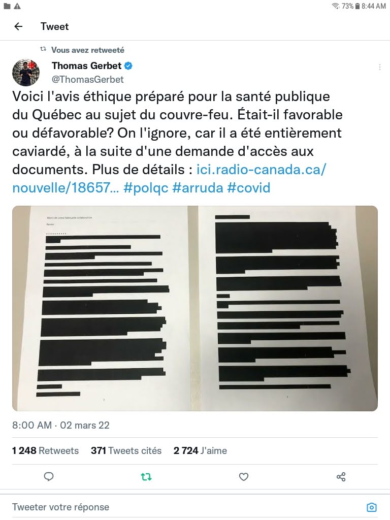 minimoi1969's tweet photo. @RadioCanadaInfo @ParLuc2 Bien sรปr..... devant autant de fait "SCIENTIFIQUES" โฌ๏ธ ....... comment pourrait-on en douter. Ils vous ont pris pour des CONS! ๐คฆ
#IdiocratieSanitaire
#Charlatanisme
#NoScience https://t.co/oXD34ylZeC