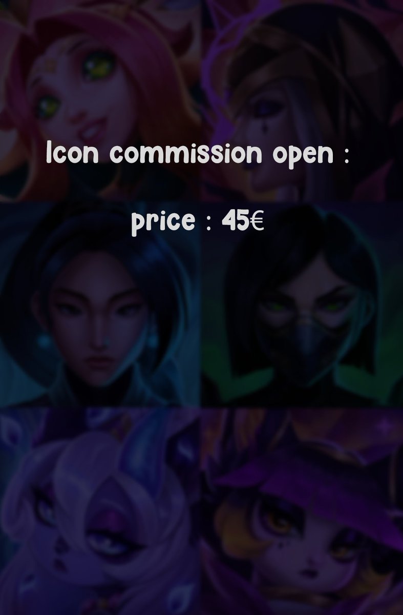 Hello guys, Im opening some Icons commission! 😊
you can claim in comment or just contact me on twitter ! ♥

#commissionsopen #commissionwork #CommissionedArt #ArtistOnTwitter
