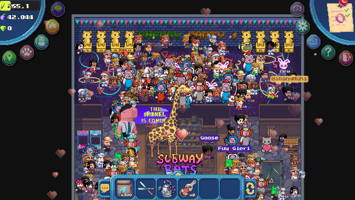 AnsharFatan's tweet photo. @SubwayRatsNft @pixels_online Woohoo ... WEN $PIXEL .... Party Party Yeahhh!!!

Nickname: BabangMuhi https://t.co/SLox3pZert